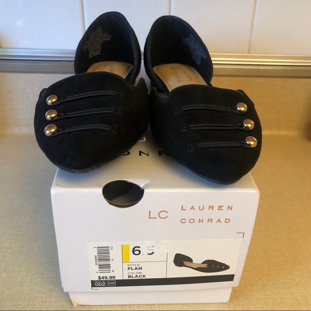 LC Lauren Conrad Flan Women's D'Orsay Flats